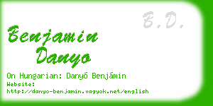 benjamin danyo business card