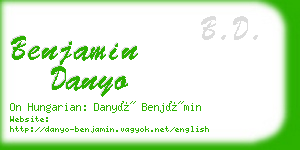 benjamin danyo business card